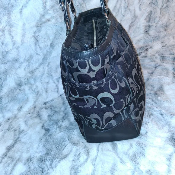 Coach Black and Gray 06' Baby Bag with Signature Monogram - Picture 14 of 16